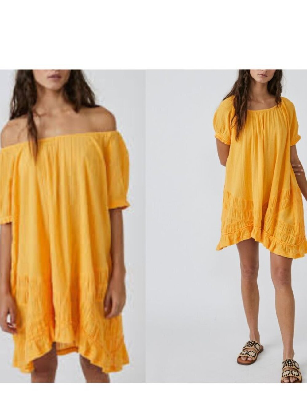 Free People Women's So Scenic Mini / Bird Of Paradise Dress - Gauzy, Comfy sz. S